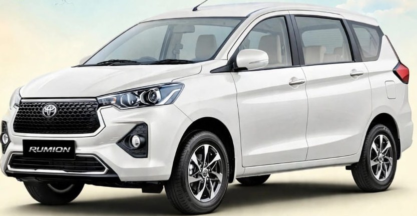 White Toyota Rumion 7-seater cab